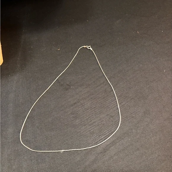 Sleek Sterling Silver Snake Chain Necklace - Picture 11 of 12